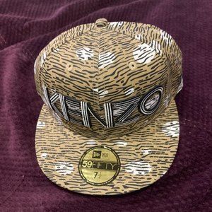 Kenzo X New Era Leopard Print Fitted Cap Size 7 1/4 worn once